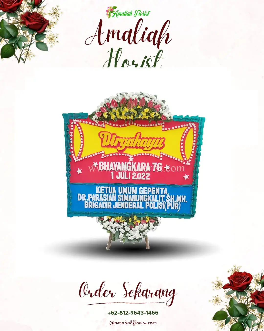 Papan Bunga HUT Ulang Tahun Gondanglegi Kulon